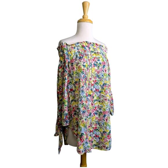 NEW H&M Off Shoulder Floral Print Top 10 Coquette Romantic Softgirl Cottagecore - Picture 4 of 12